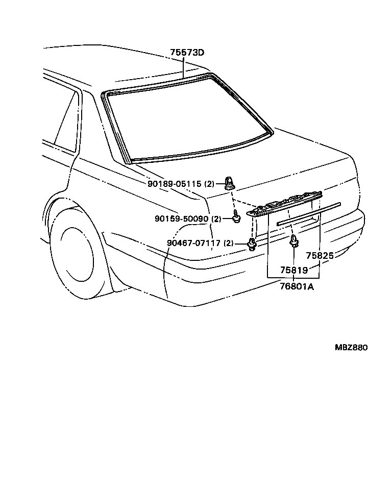  CROWN |  REAR MOULDING