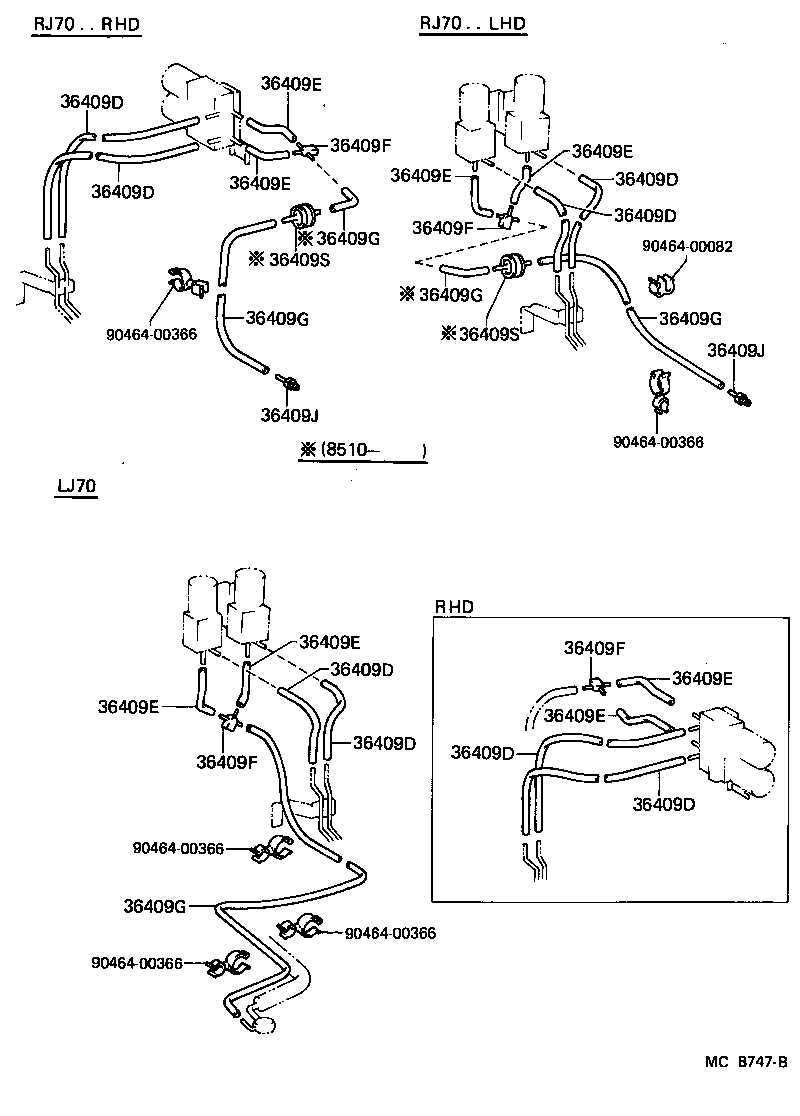  LAND CRUISER 70 |  TRANSFER VACUUM PIPING