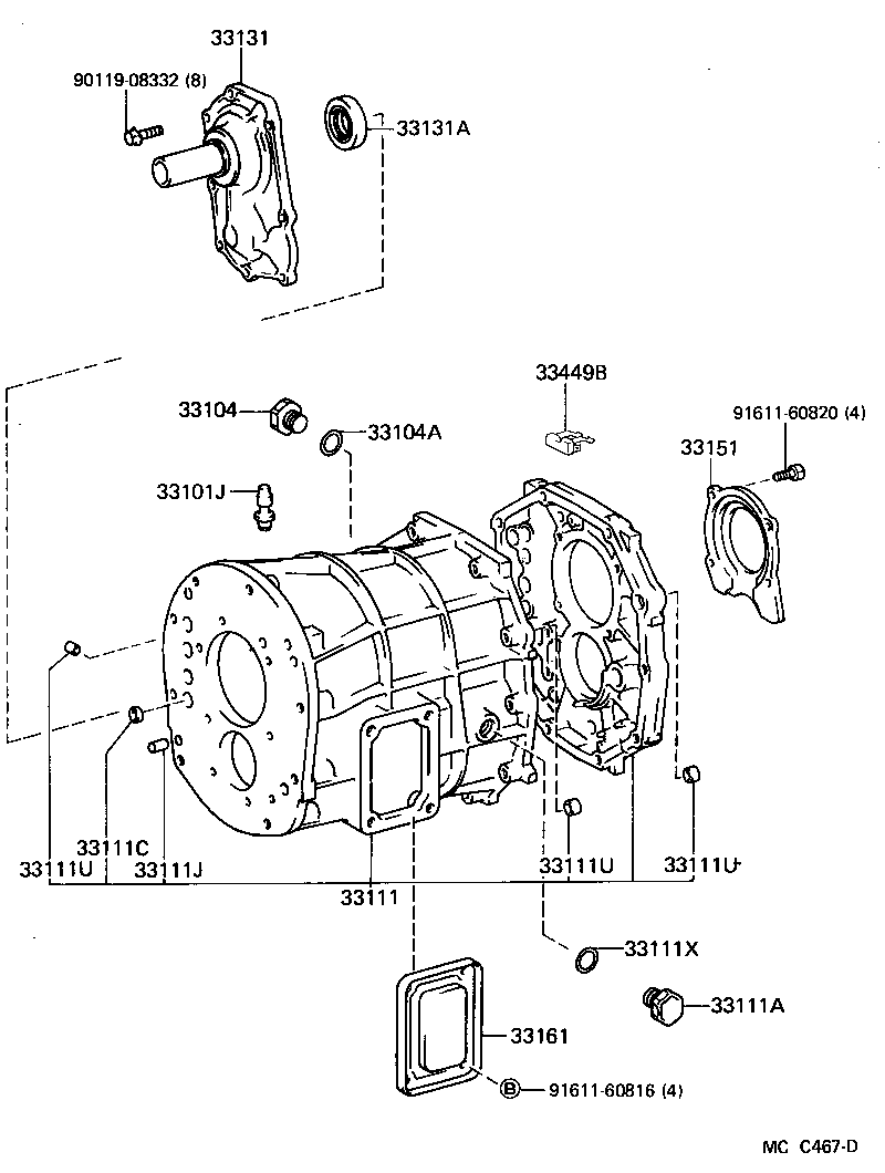  DYNA 150 |  CLUTCH HOUSING TRANSMISSION CASE MTM