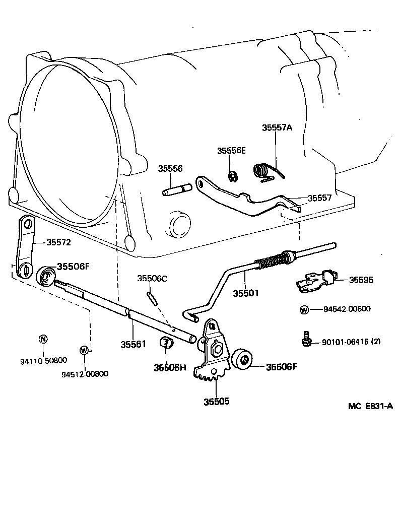  HIACE VAN COMUTER |  THROTTLE LINK VALVE LEVER ATM