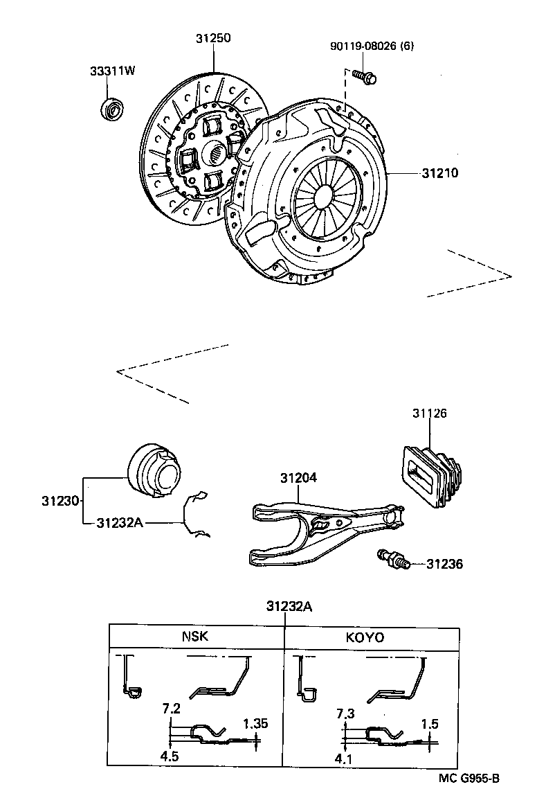  LITEACE |  CLUTCH RELEASE FORK