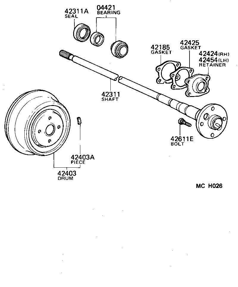  LITEACE |  REAR AXLE SHAFT HUB