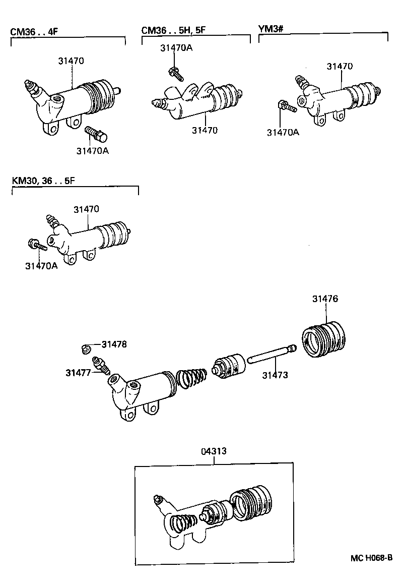  LITEACE |  CLUTCH RELEASE CYLINDER