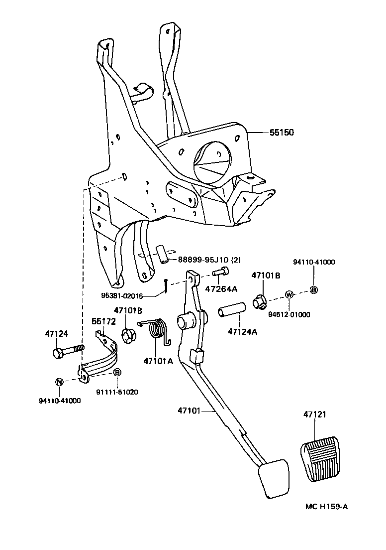  LITEACE |  BRAKE PEDAL BRACKET