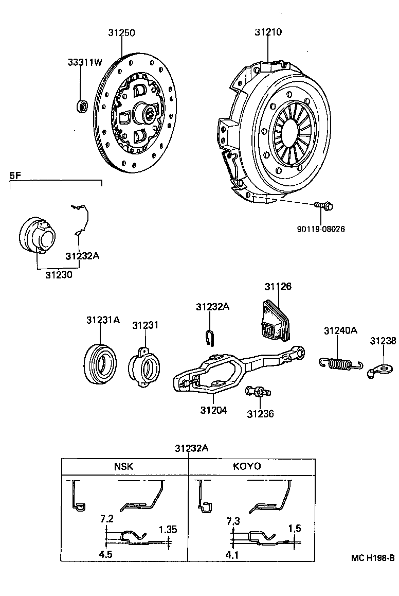  LITEACE |  CLUTCH RELEASE FORK