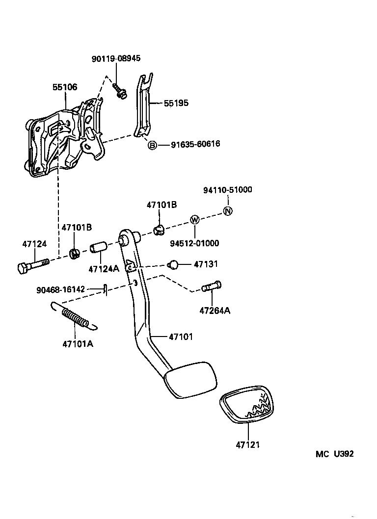  CROWN |  BRAKE PEDAL BRACKET