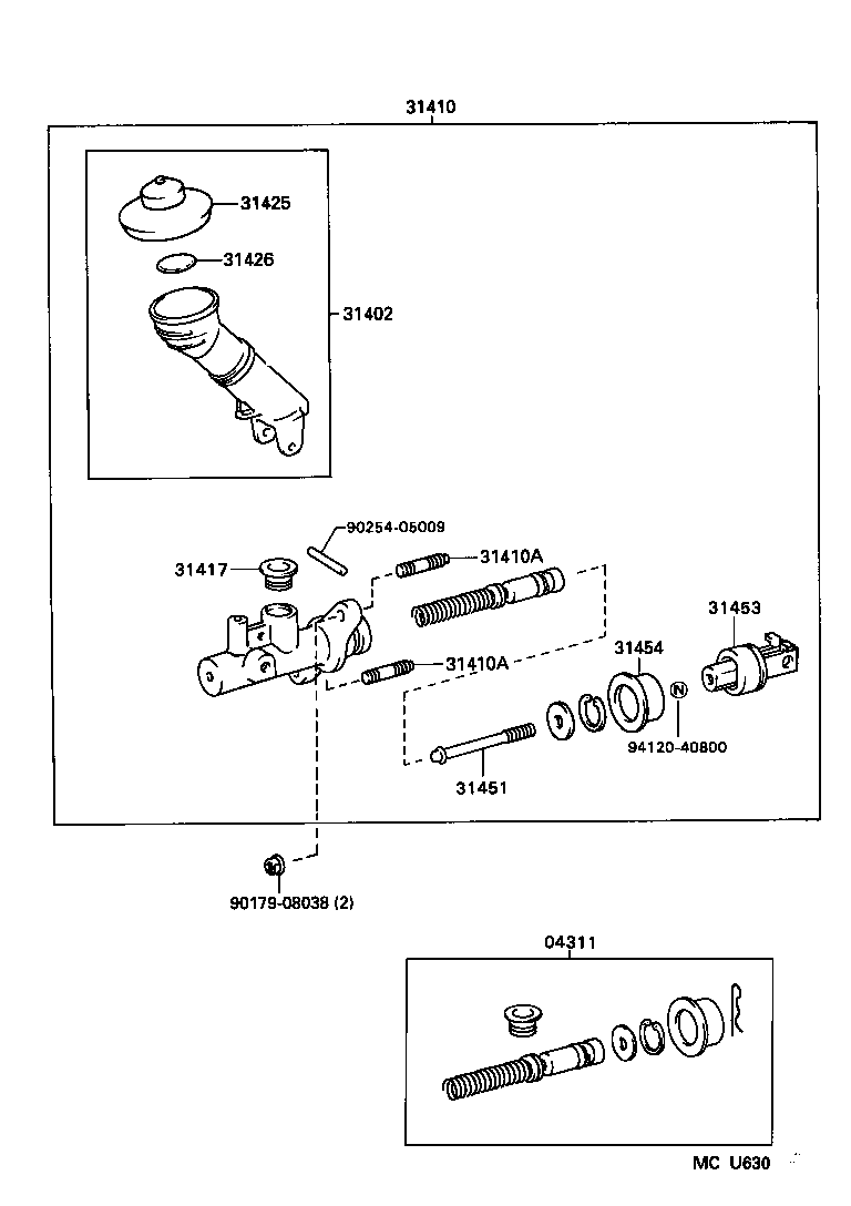  CROWN |  CLUTCH MASTER CYLINDER