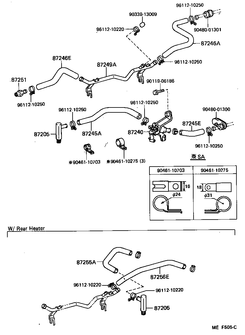  LAND CRUISER 70 |  HEATING AIR CONDITIONING WATER PIPING