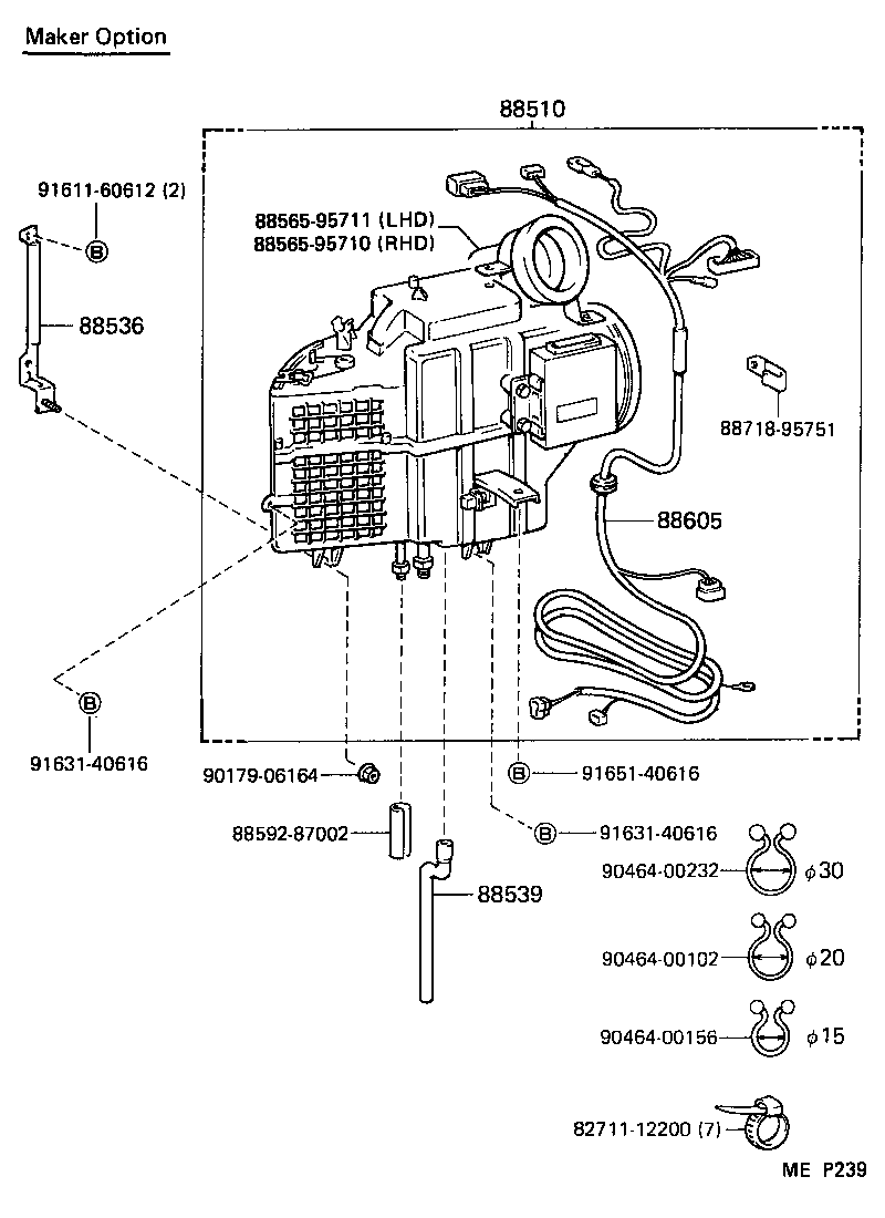  LITEACE |  HEATING AIR CONDITIONING COOLER UNIT