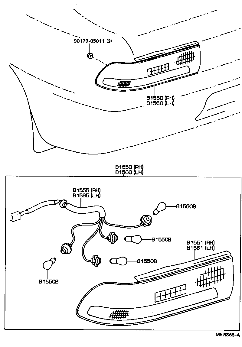  COROLLA |  REAR COMBINATION LAMP