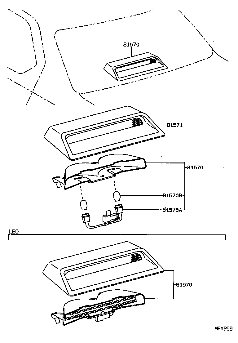  LS400 |  CENTER STOP LAMP