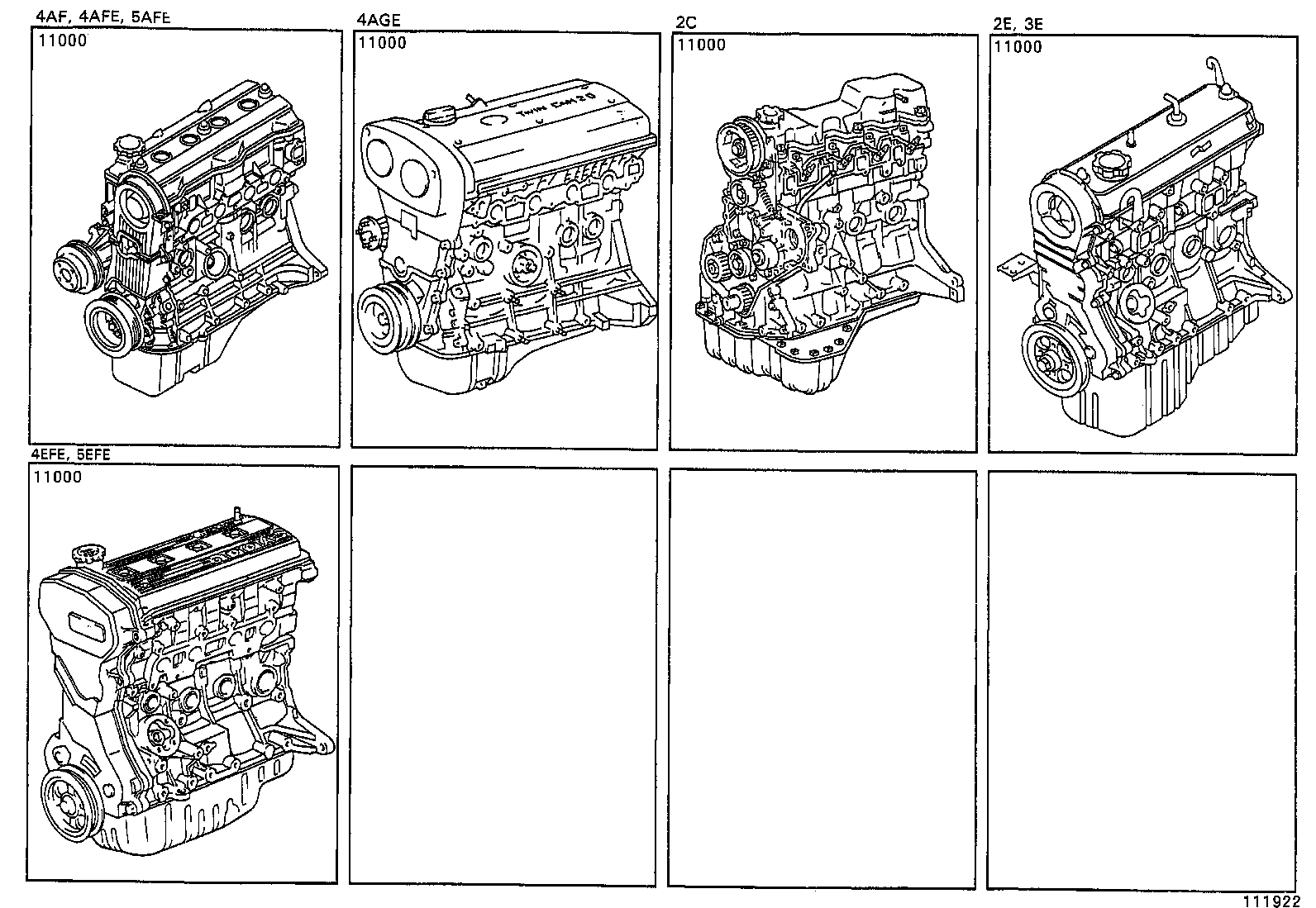  COROLLA SED CP WG |  PARTIAL ENGINE ASSEMBLY