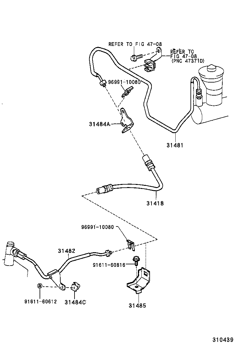  CAMRY NAP SED WG |  CLUTCH PEDAL FLEXIBLE HOSE