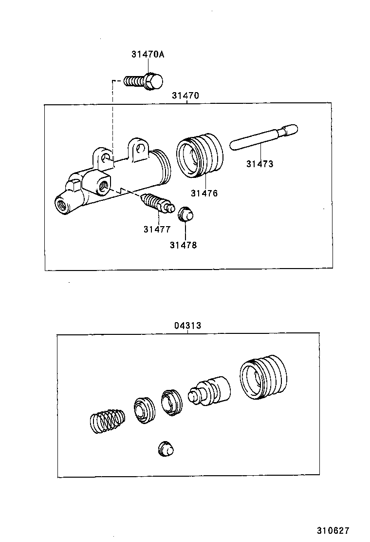  HILUX 4RUNNER 4WD |  CLUTCH RELEASE CYLINDER