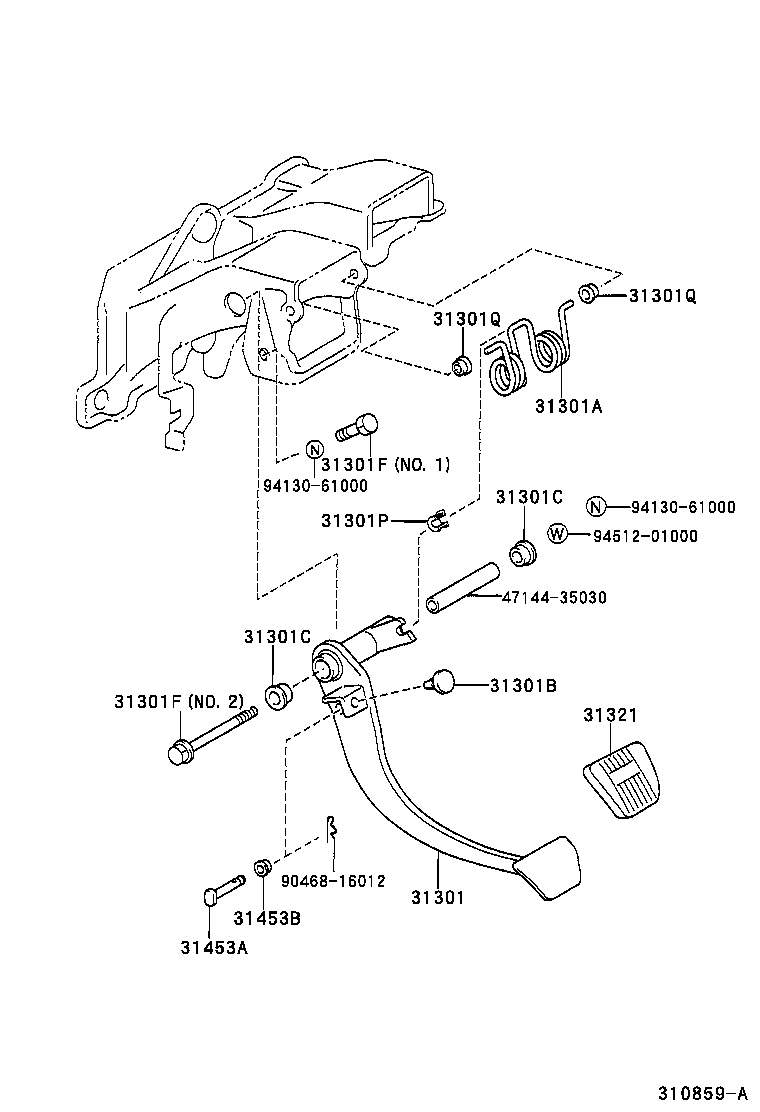  HILUX 4RUNNER 4WD |  CLUTCH PEDAL FLEXIBLE HOSE