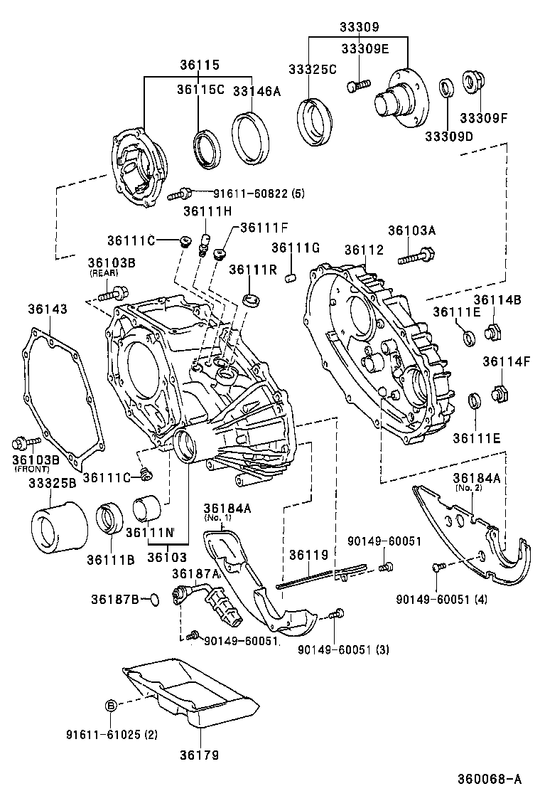  PREVIA |  TRANSFER CASE EXTENSION HOUSING