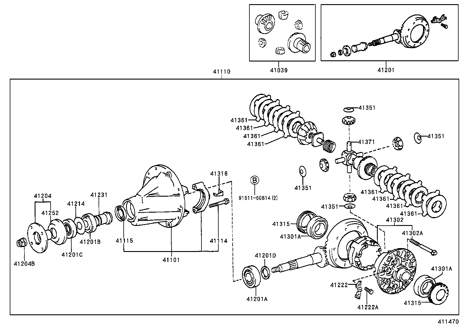  HILUX 4RUNNER 4WD |  REAR AXLE HOUSING DIFFERENTIAL