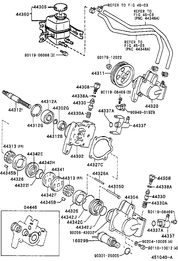  CAMRY NAP SED WG |  VANE PUMP RESERVOIR POWER STEERING