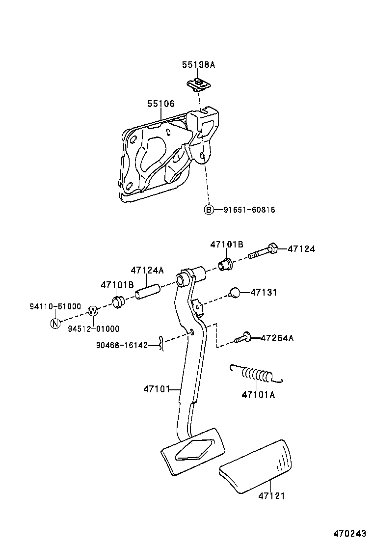  SPACIO |  BRAKE PEDAL BRACKET