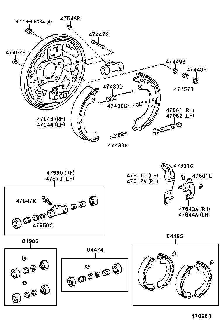  CAMRY JPP SED |  REAR DRUM BRAKE WHEEL CYLINDER BACKING PLATE