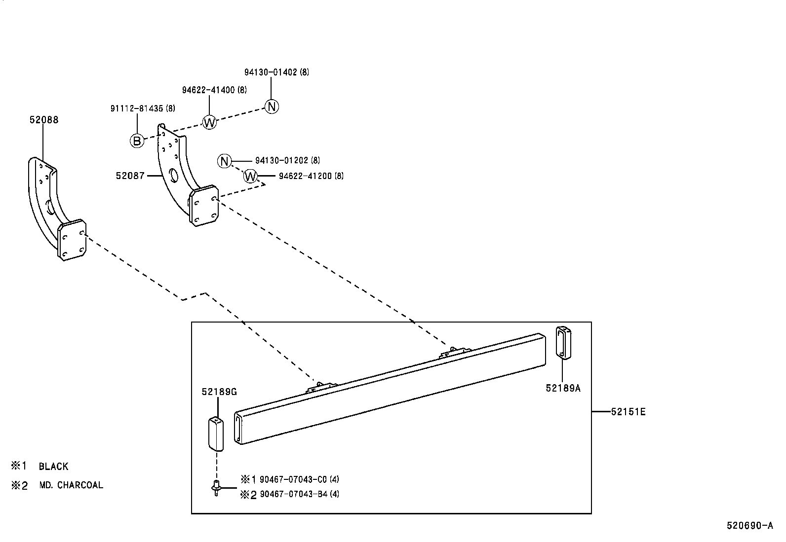  DYNA |  REAR BUMPER BUMPER STAY