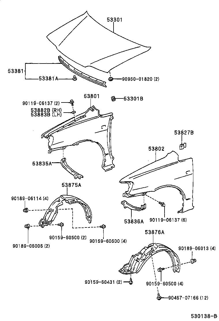  SPACIO |  HOOD FRONT FENDER