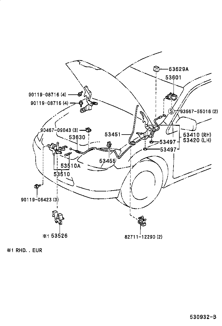  PRIUS |  HOOD LOCK HINGE