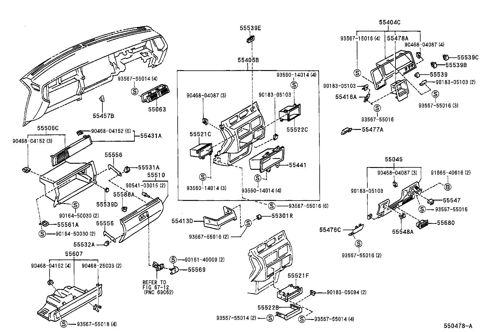  CROWN |  INSTRUMENT PANEL GLOVE COMPARTMENT