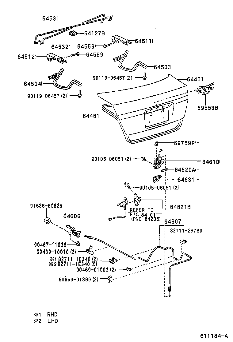  PRIUS |  LUGGAGE COMPARTMENT DOOR LOCK