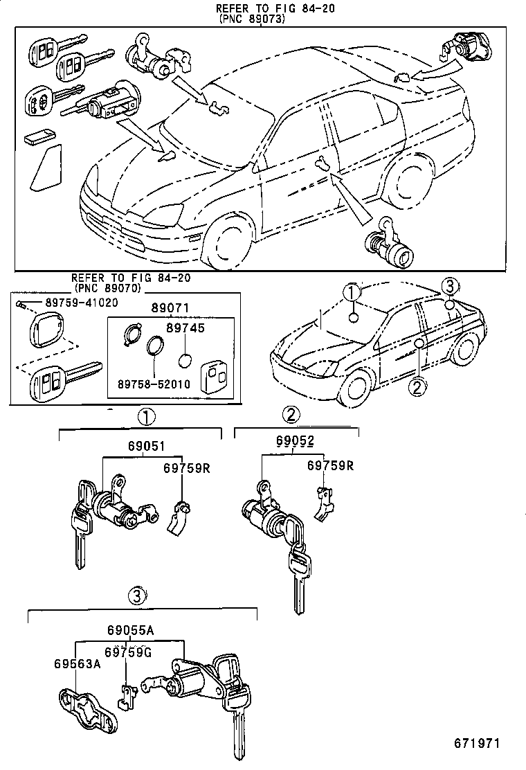  PRIUS |  LOCK CYLINDER SET