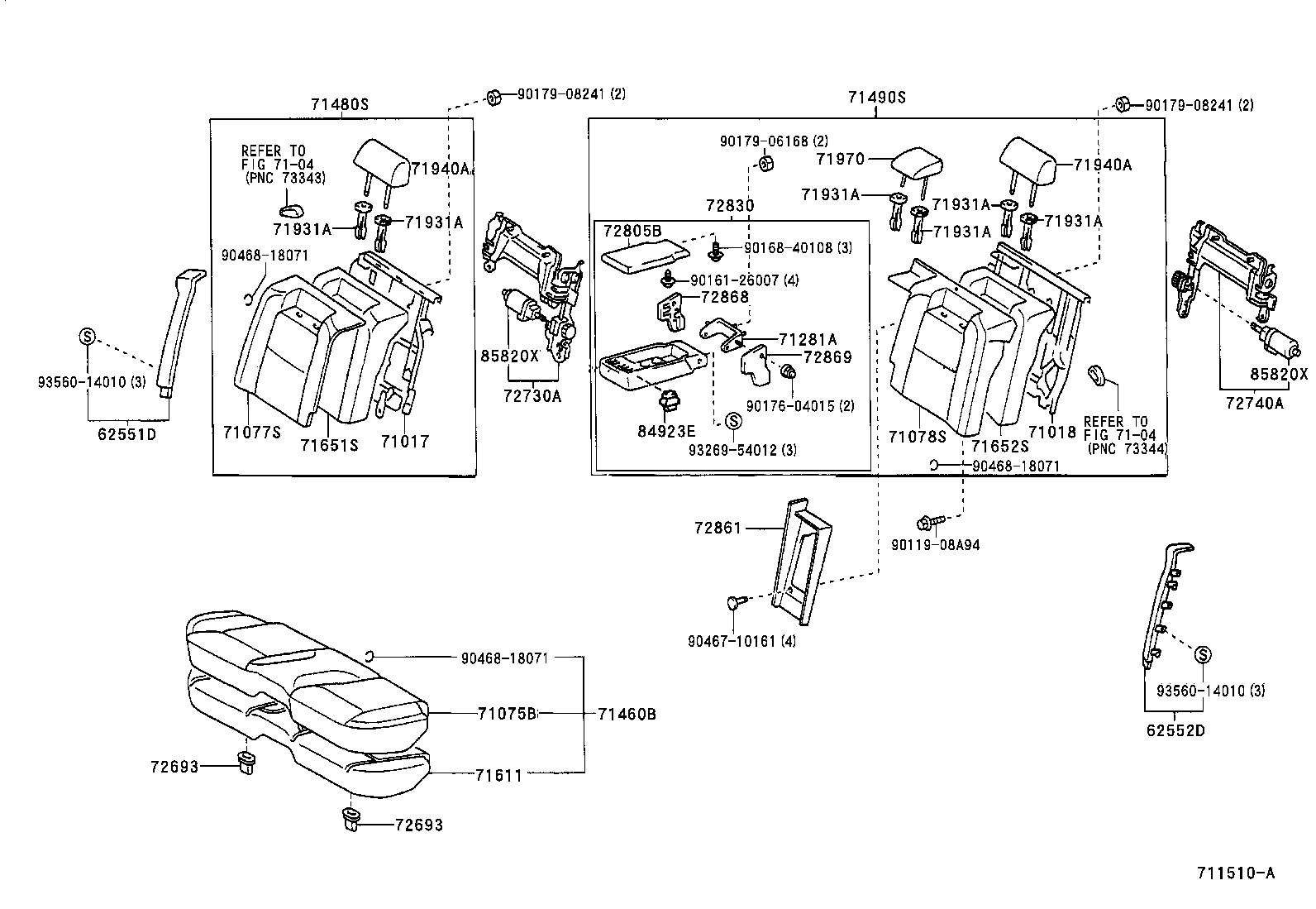 CROWN |  REAR SEAT SEAT TRACK