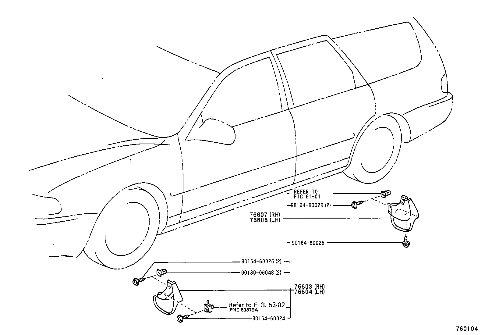  CAMRY NAP SED WG |  MUDGUARD SPOILER