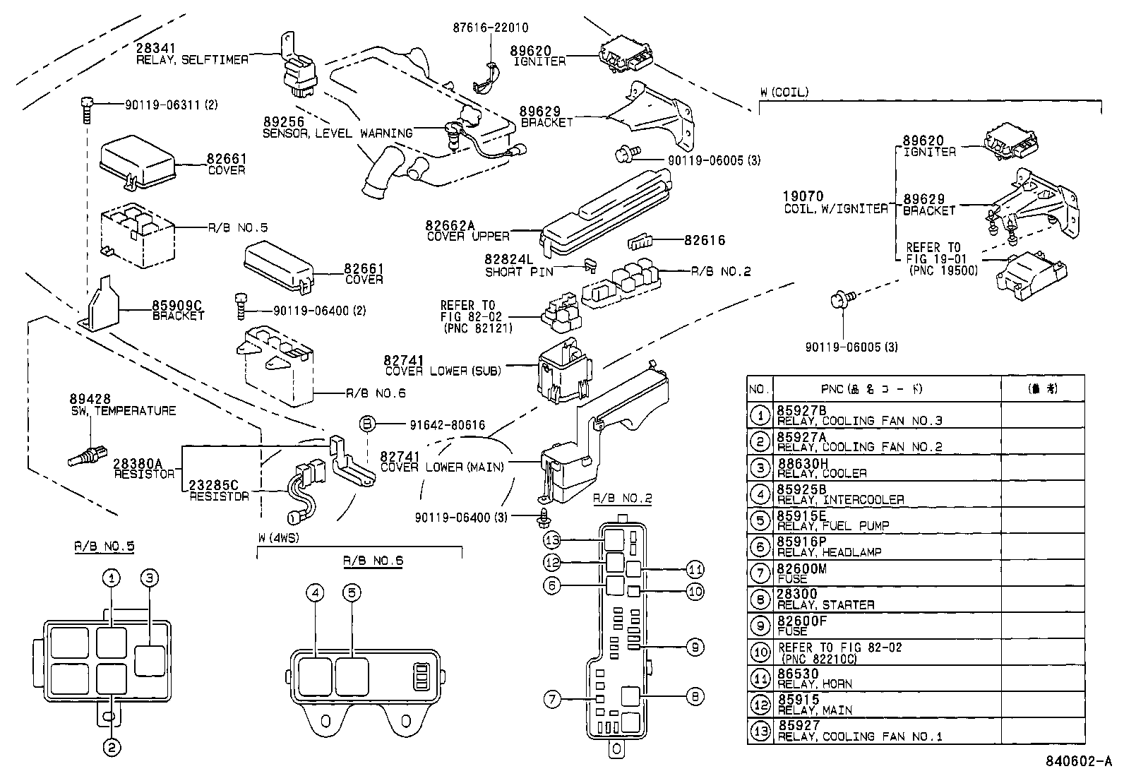  CELICA |  SWITCH RELAY COMPUTER