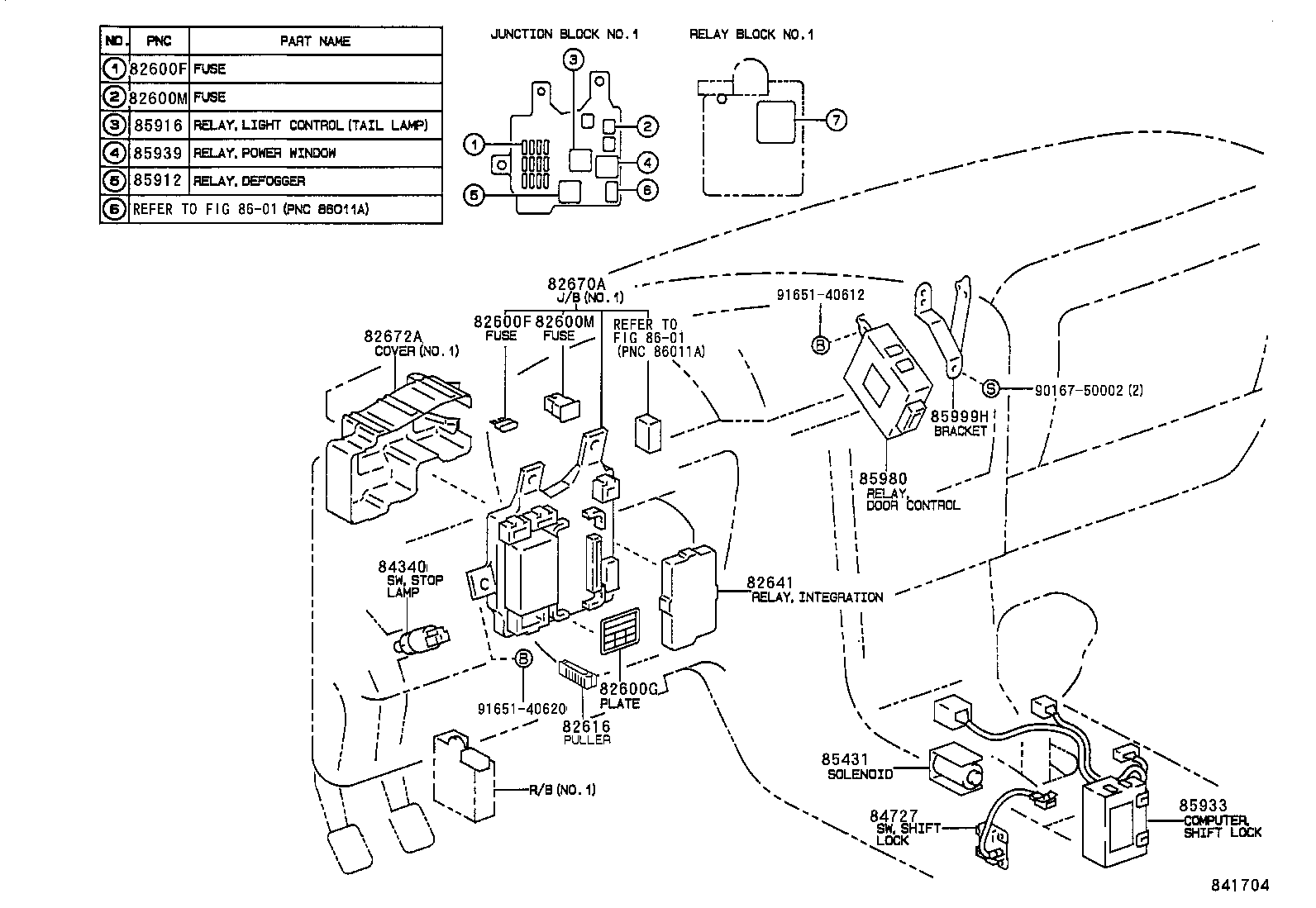  CAMRY NAP SED WG |  SWITCH RELAY COMPUTER