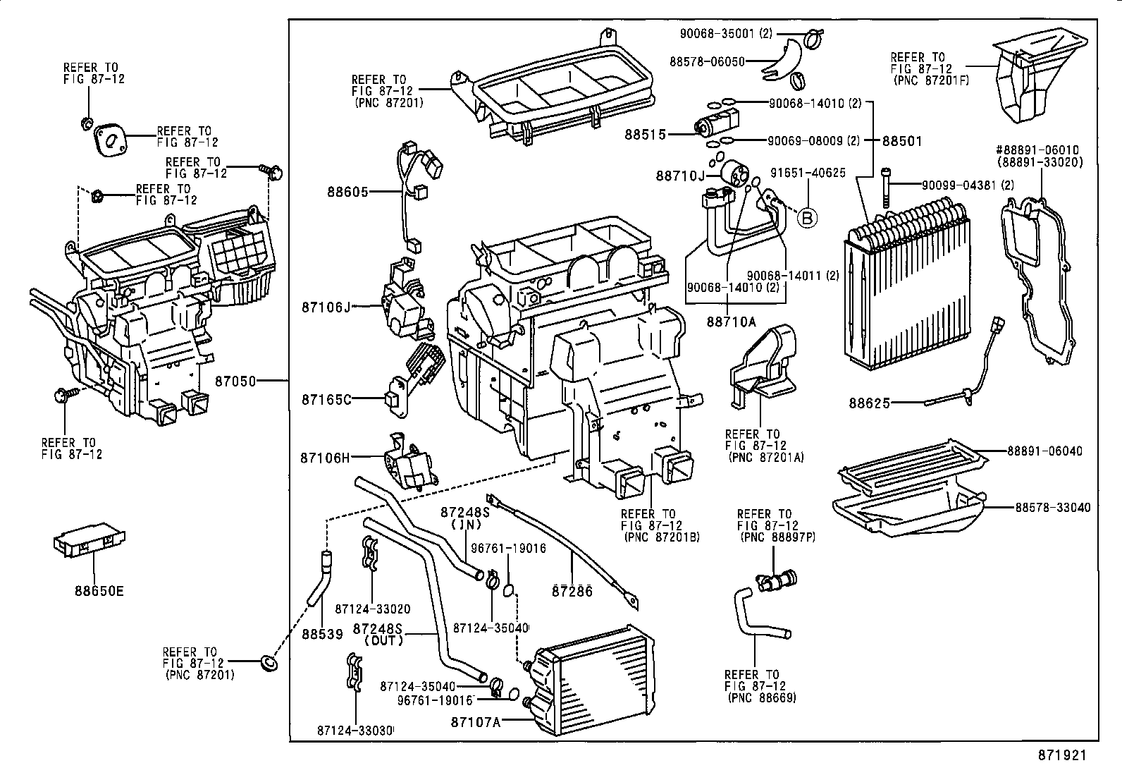  AVALON |  HEATING AIR CONDITIONING COOLER UNIT