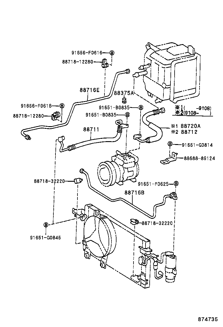  HILUX 4RUNNER 4WD |  HEATING AIR CONDITIONING COOLER PIPING