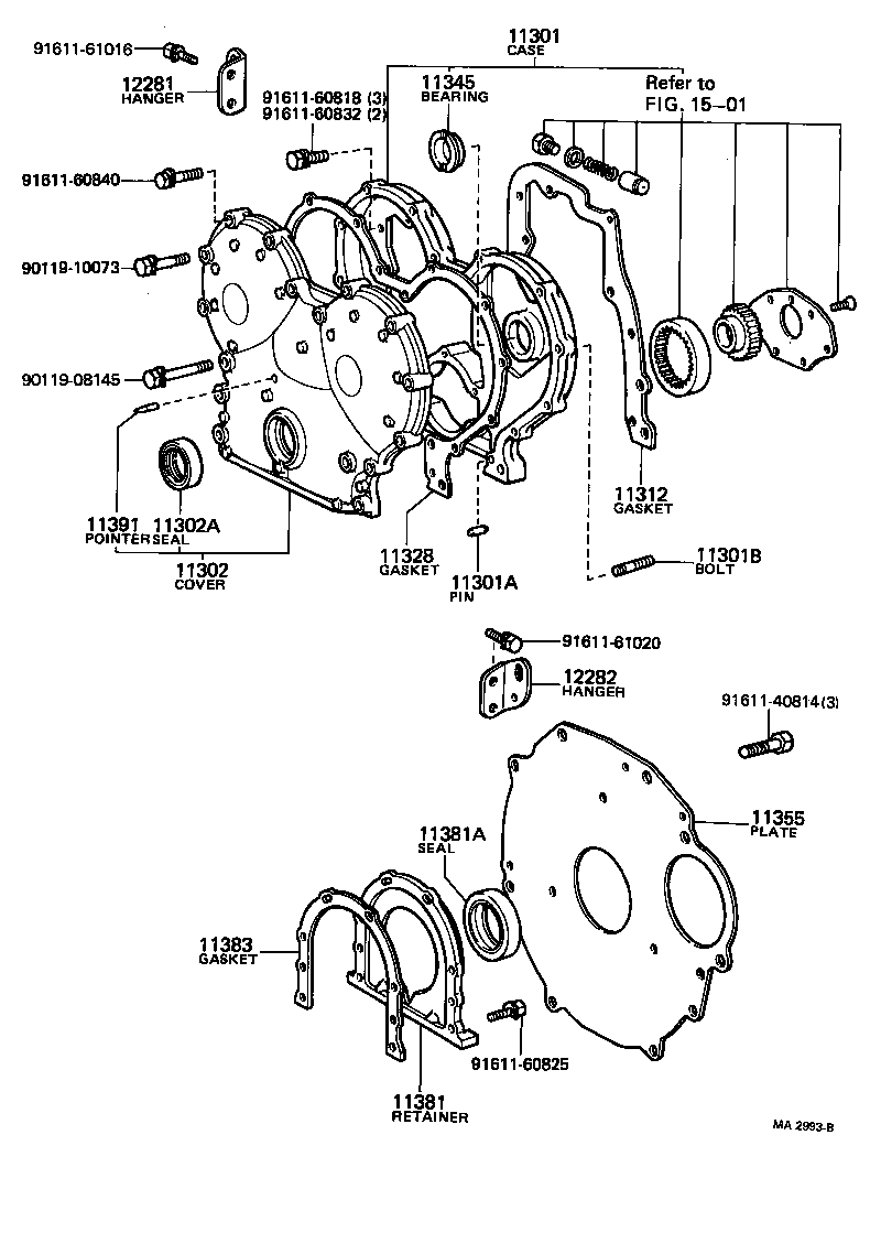  COASTER |  TIMING GEAR COVER REAR END PLATE