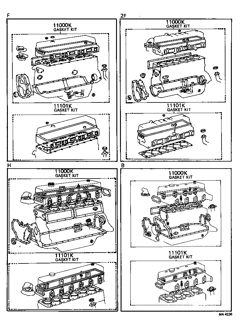  LAND CRUISER 40 |  ENGINE OVERHAUL GASKET KIT