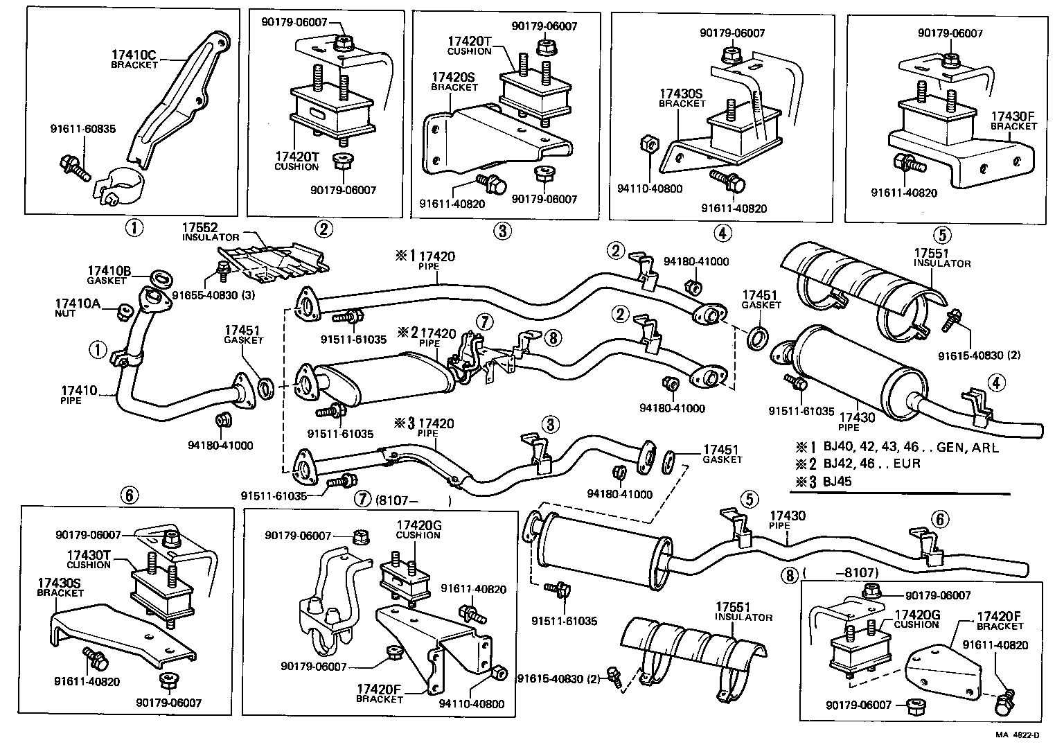  LAND CRUISER 40 |  EXHAUST PIPE