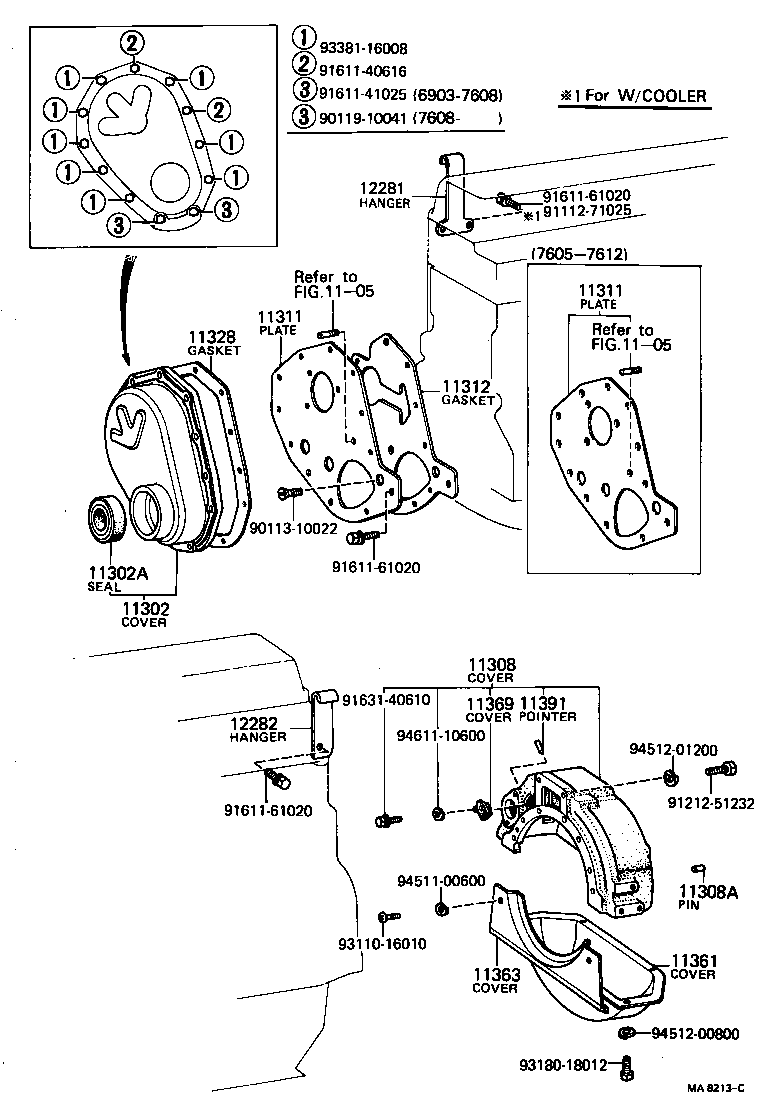  LAND CRUISER 40 |  TIMING GEAR COVER REAR END PLATE