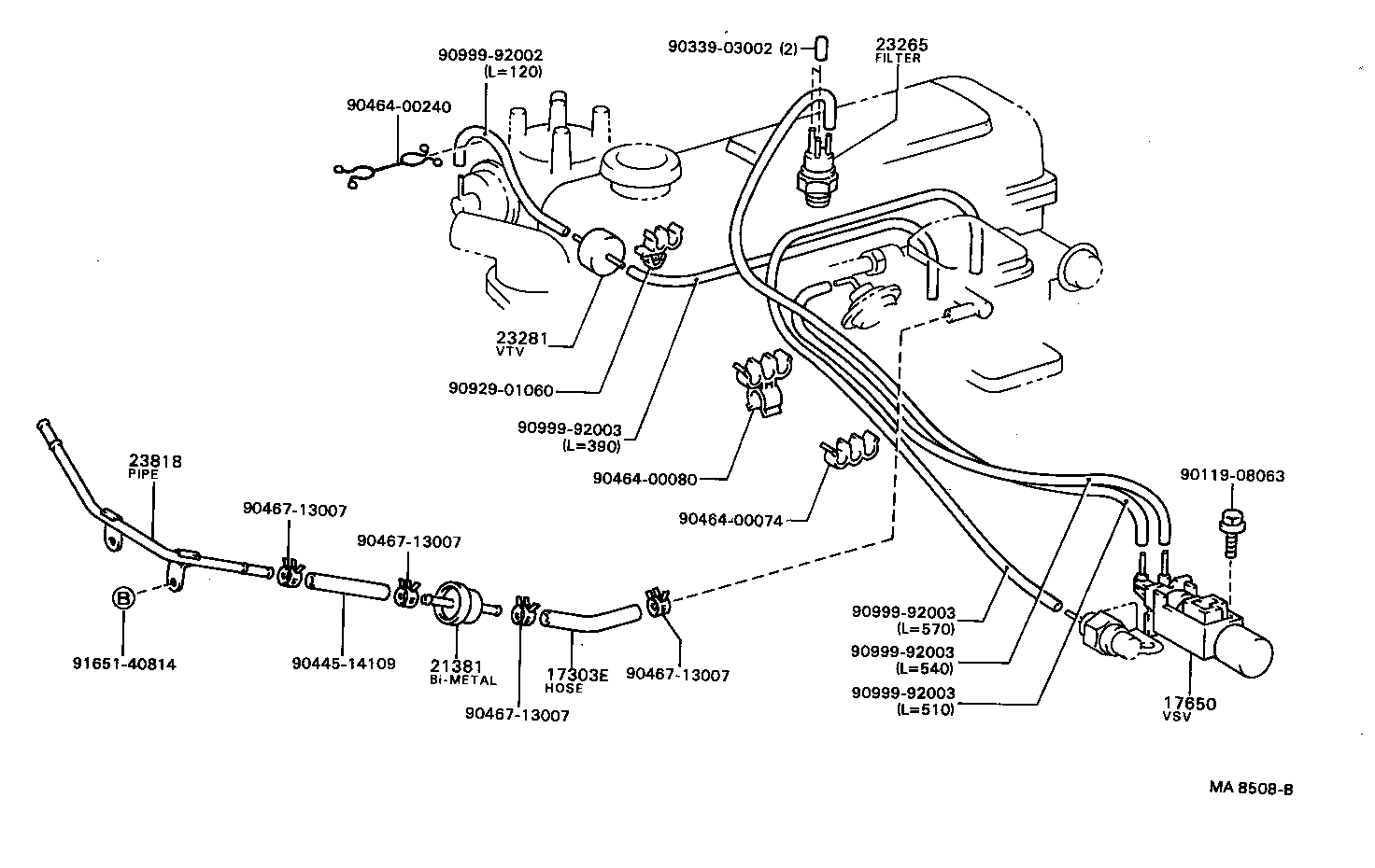  HILUX |  VACUUM PIPING