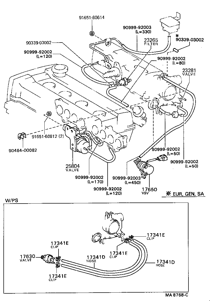  COROLLA SED LB |  VACUUM PIPING