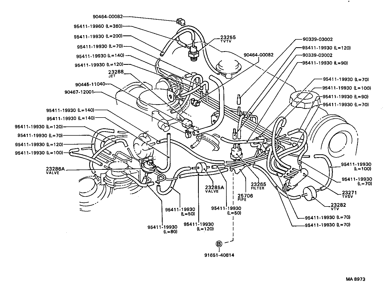  TERCEL |  VACUUM PIPING