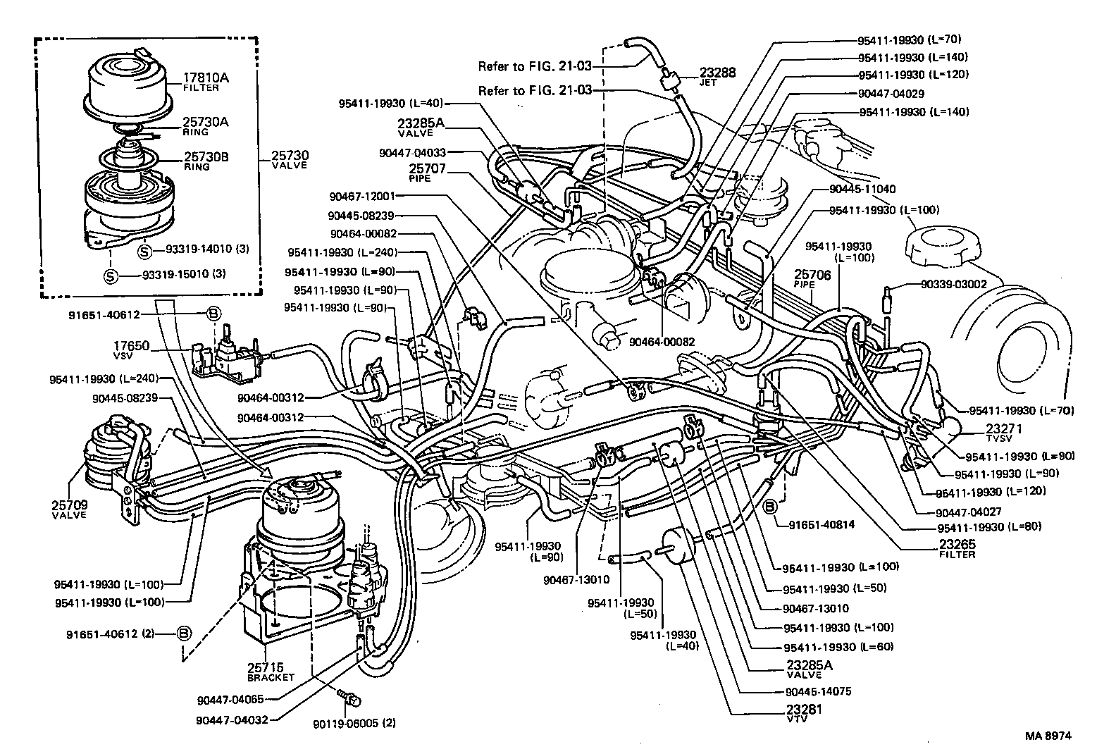  TERCEL |  VACUUM PIPING