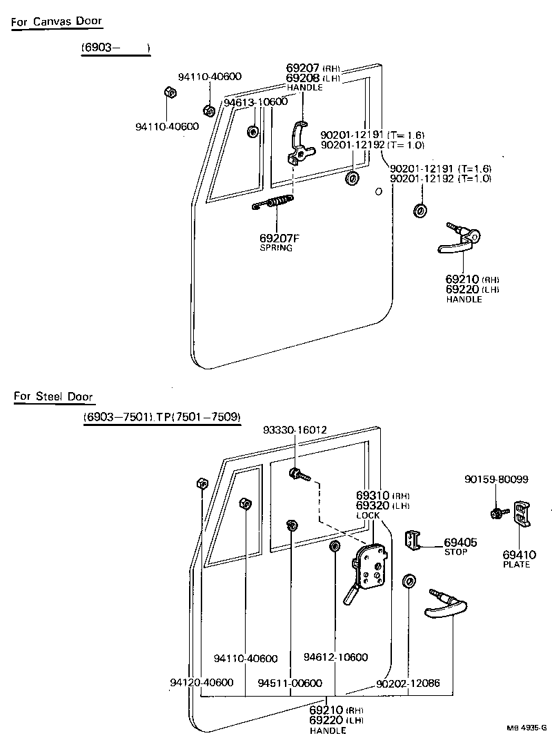  LAND CRUISER 40 |  FRONT DOOR LOCK HANDLE