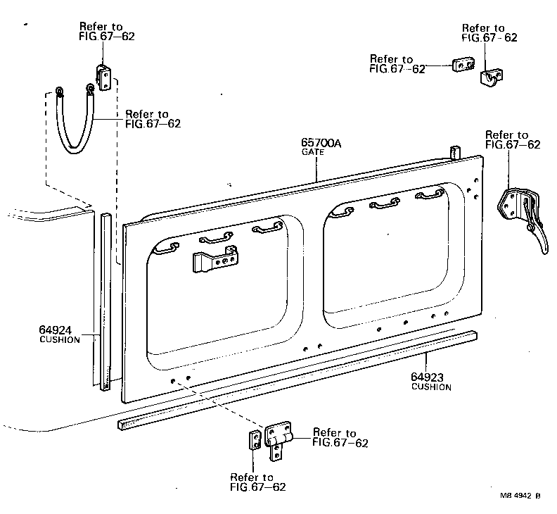  LAND CRUISER 40 |  BACK DOOR PANEL GLASS