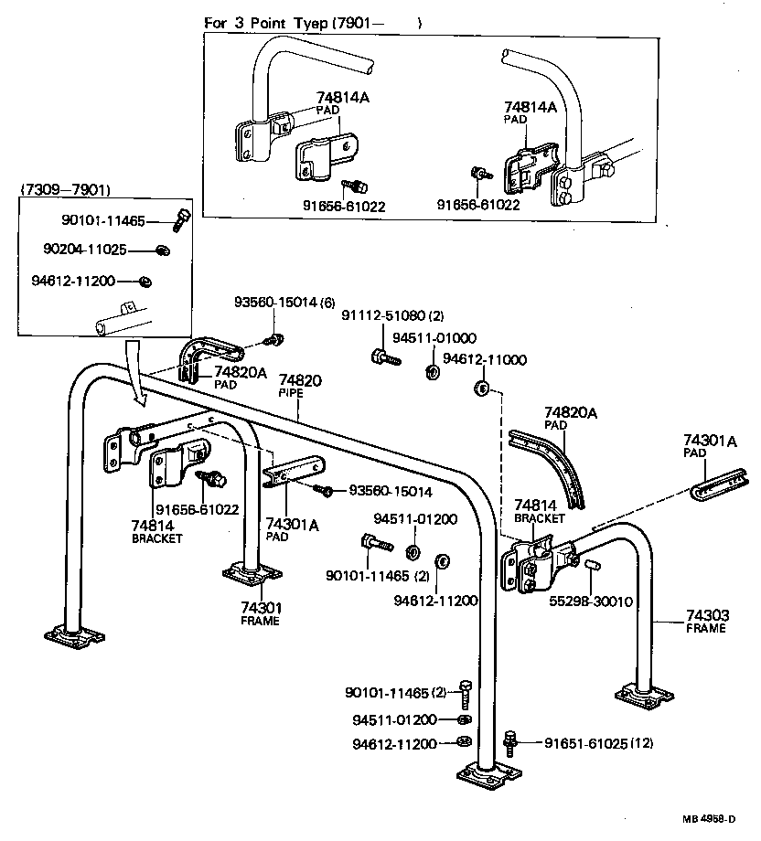  LAND CRUISER 40 |  PROTECTOR PIPE ROLL BAR HANDRAIL