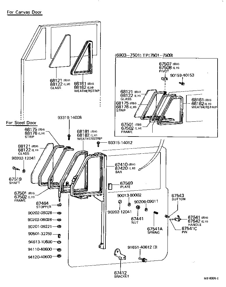  LAND CRUISER 40 |  FRONT DOOR VENTILATOR WINDOW