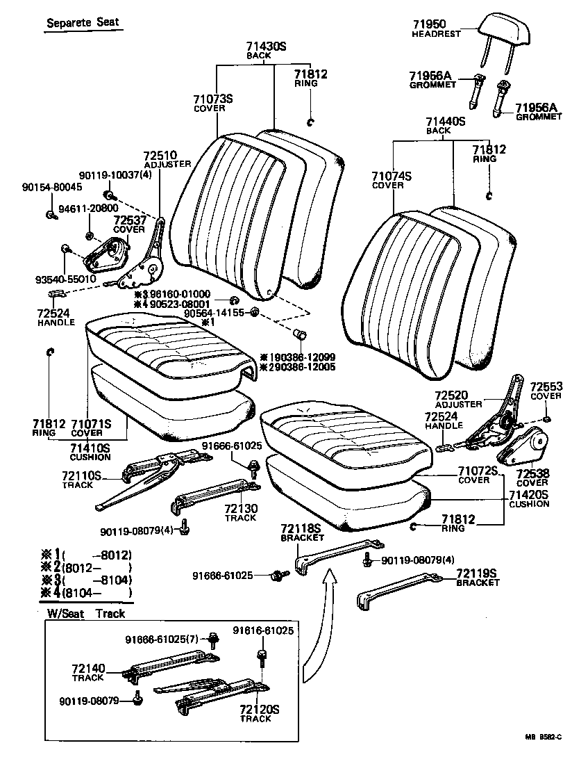  LAND CRUISER 40 |  SEAT SEAT TRACK