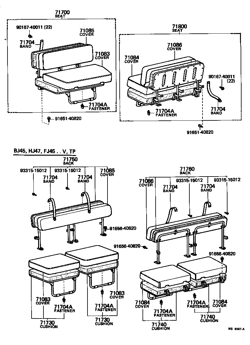  LAND CRUISER 40 |  SEAT SEAT TRACK